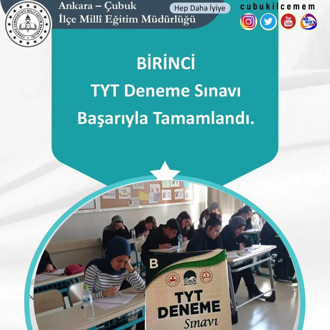 Çubuk'ta TYT Ortak Denemesi ile Öğrenciler Sınav Heyecanını Yaşadı Çubuk'ta TYT Ortak Denemesi ile Öğrenciler Sınav Heyecanını Yaşadı