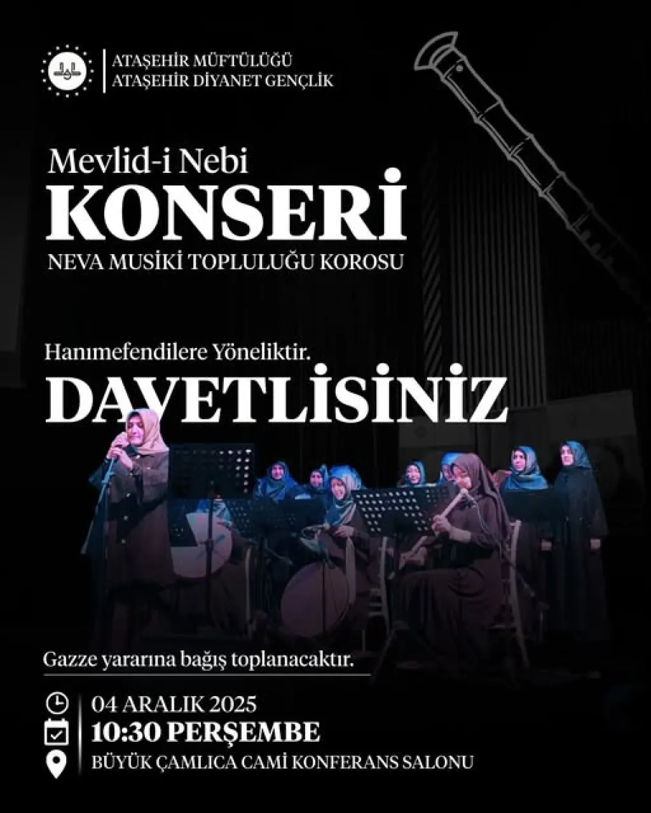 Gazze İçin Mevlid-i Nebi Konseri: Ataşehir'de Hanımlara Özel Bir Etkinlik Gazze İçin Mevlid-i Nebi Konseri: Ataşehir'de Hanımlara Özel Bir Etkinlik