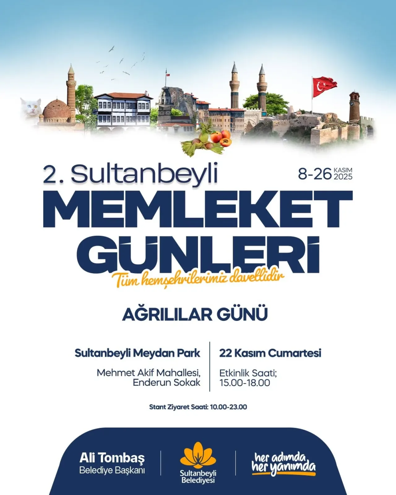 Sultanbeyli'de Memleket Günleri: Ağrı ve Çankırı Rüzgarı Esecek Sultanbeyli'de Memleket Günleri: Ağrı ve Çankırı Rüzgarı Esecek