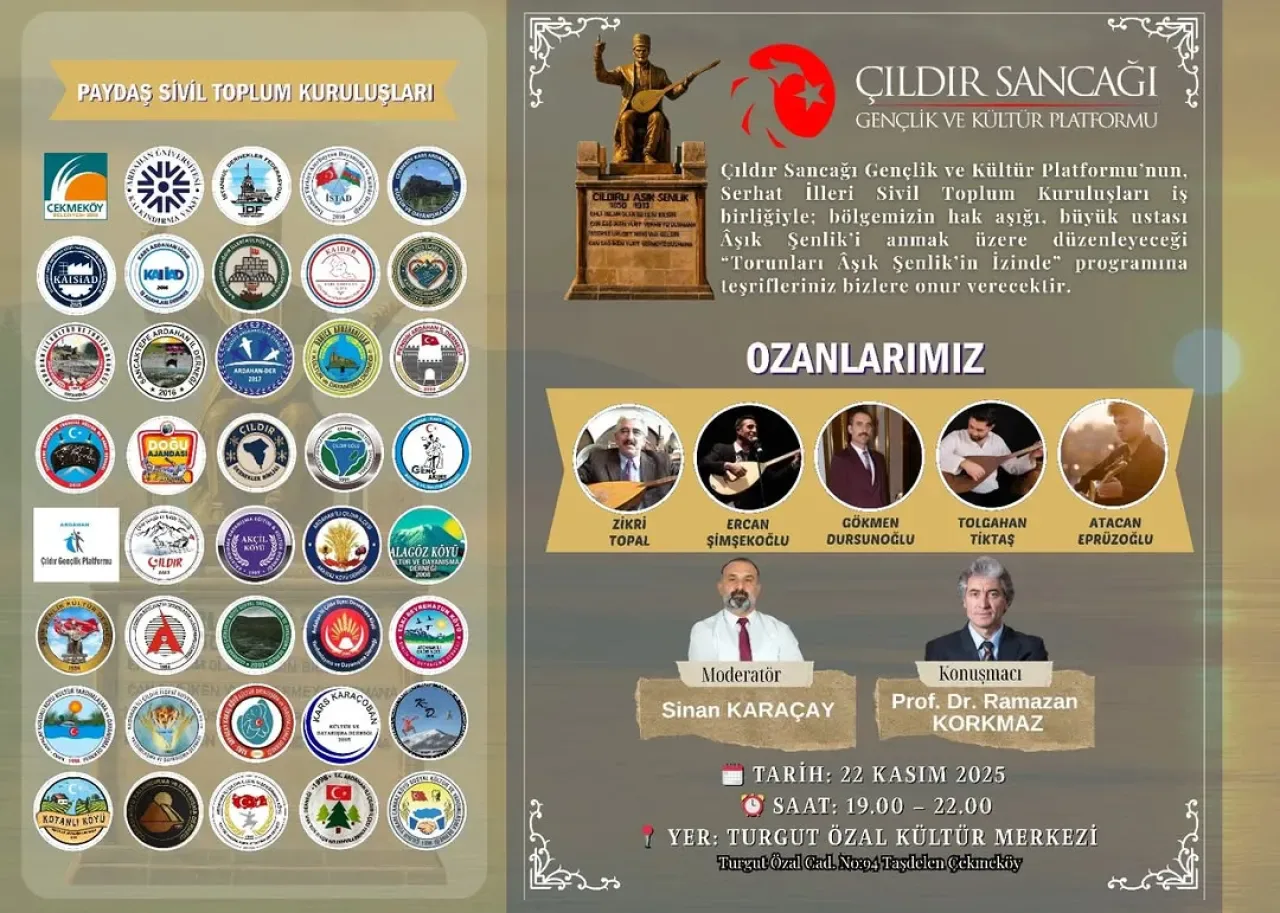 Çekmeköy'de Aşık Şenlik Anma Gecesi Düzenleniyor Çekmeköy'de Aşık Şenlik Anma Gecesi Düzenleniyor