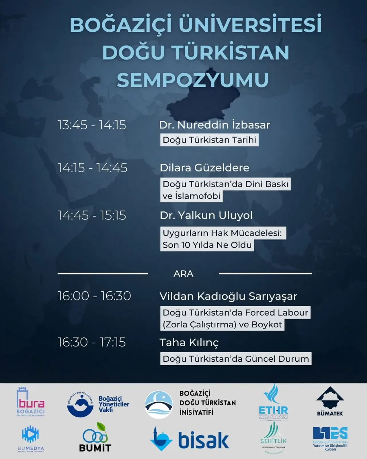 Boğaziçi Üniversitesi'nde Doğu Türkistan Sempozyumu Düzenleniyor Boğaziçi Üniversitesi'nde Doğu Türkistan Sempozyumu Düzenleniyor