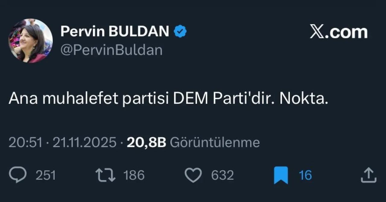 DEM Partili Pervin Buldan'ın Paylaşıp Sildiği Tweet Gündem Oldu DEM Partili Pervin Buldan'ın Paylaşıp Sildiği Tweet Gündem Oldu