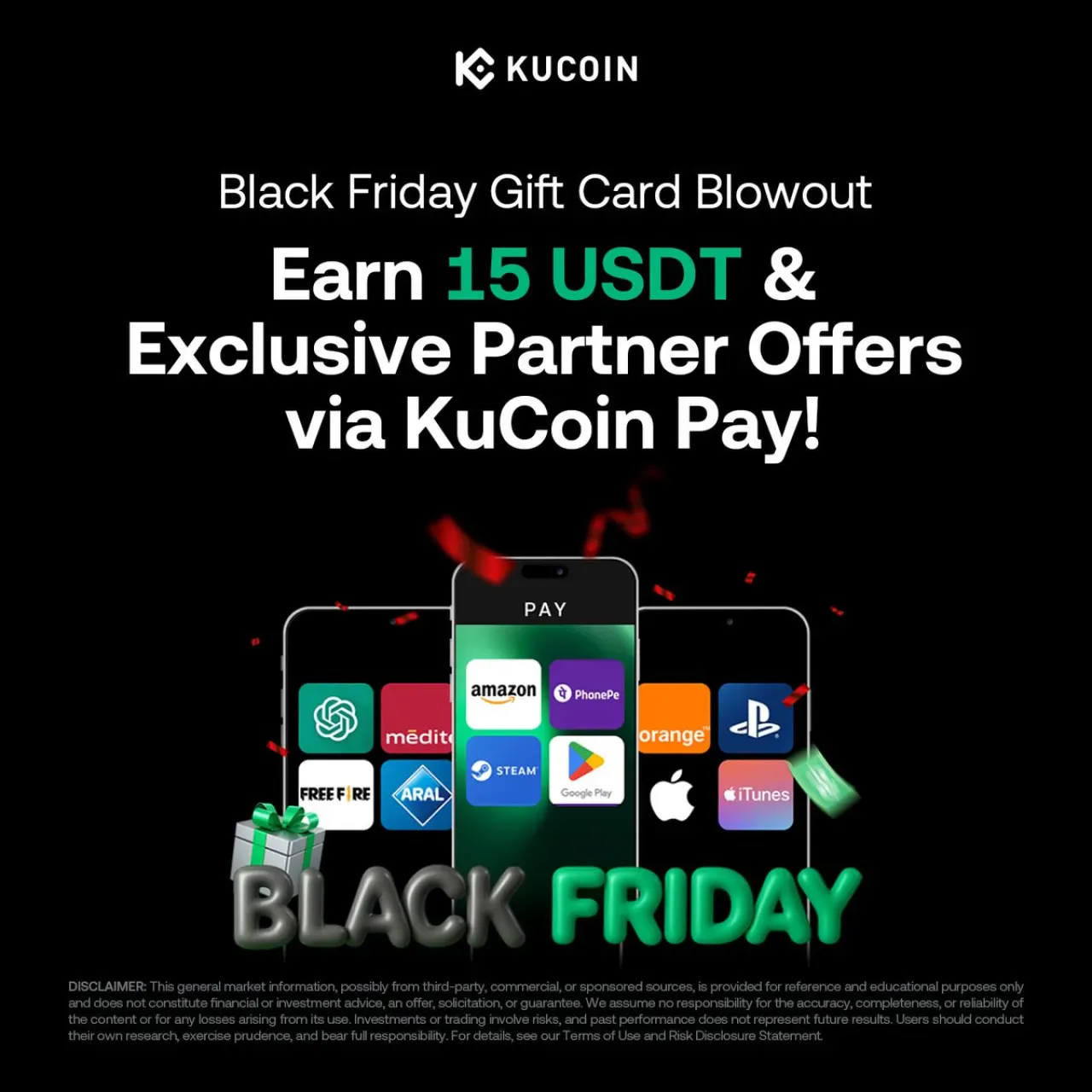KuCoinPay ile Black Friday Alışverişinde 15 USDT'ye Kadar Nakit İade Fırsatı KuCoinPay ile Black Friday Alışverişinde 15 USDT'ye Kadar Nakit İade Fırsatı