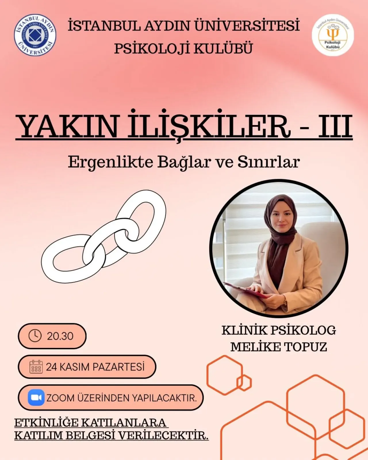 Ergenlikte Bağlar ve Sınırlar Semineri ile Psikoloji Gündeminde Ergenlikte Bağlar ve Sınırlar Semineri ile Psikoloji Gündeminde