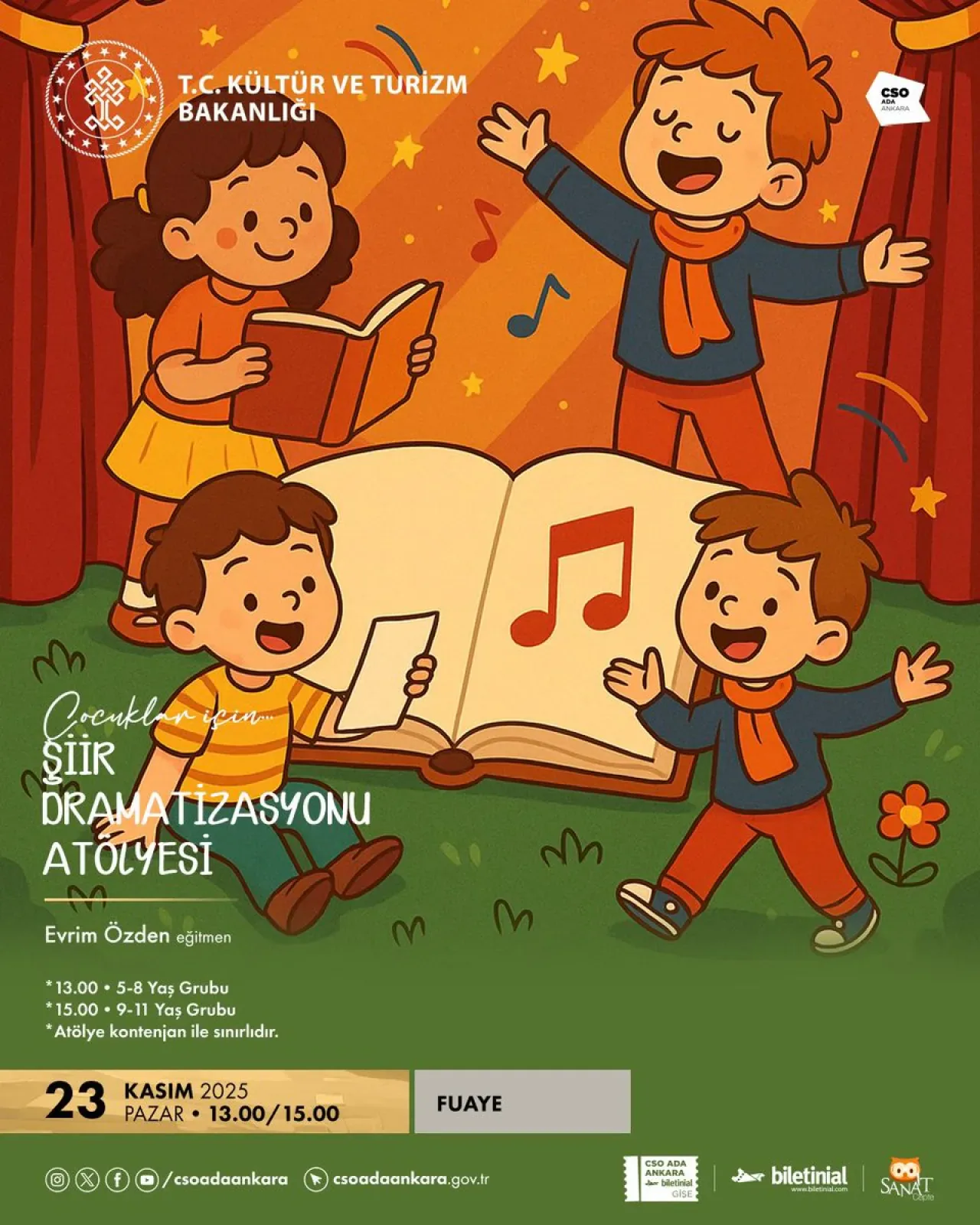 Çocuklar Umut Temalı Şiirleri CSO Müzik Evinde Sahneliyor Çocuklar Umut Temalı Şiirleri CSO Müzik Evinde Sahneliyor