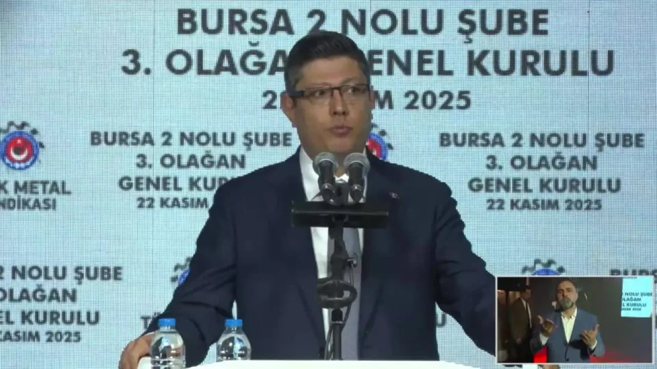 Türk Metal Sendikası Genel Başkanı Altundağ, Bursa'da Genel Kurul Açılış Konuşmasını Yaptı Türk Metal Sendikası Genel Başkanı Altundağ, Bursa'da Genel Kurul Açılış Konuşmasını Yaptı