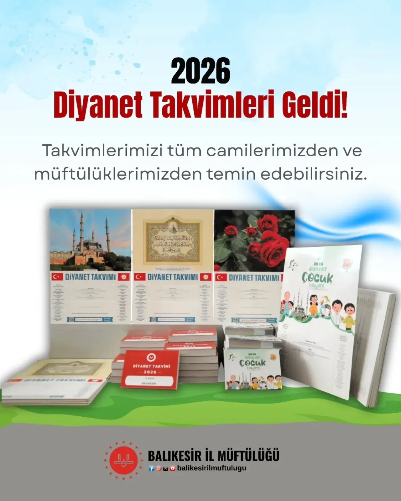 Balıkesir'de 2026 Yılı Diyanet Takvimleri Dağıtımı Başladı Balıkesir'de 2026 Yılı Diyanet Takvimleri Dağıtımı Başladı