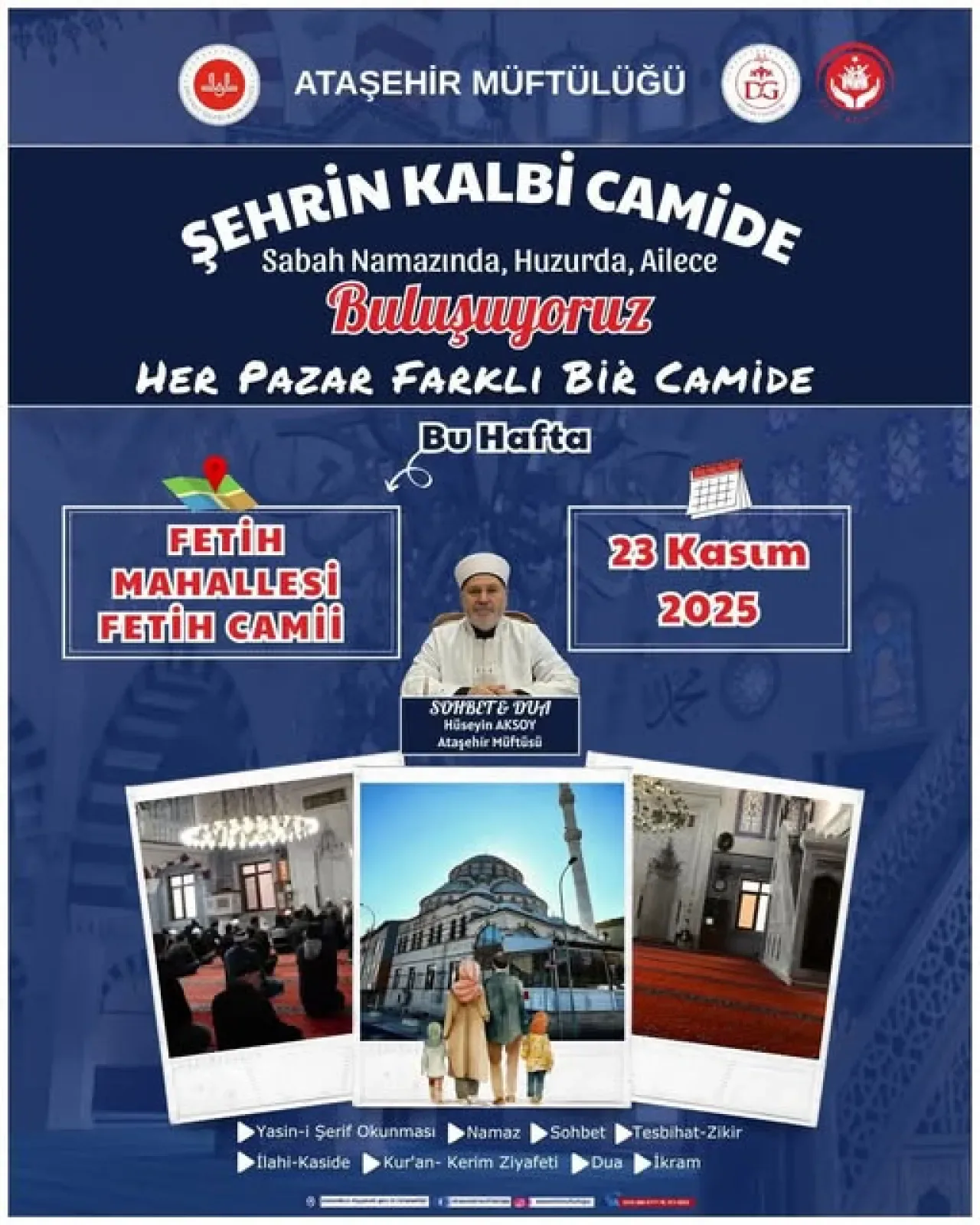 Ataşehir'de Sabah Namazı Buluşmaları Fetih Camii'nde Gerçekleşecek Ataşehir'de Sabah Namazı Buluşmaları Fetih Camii'nde Gerçekleşecek