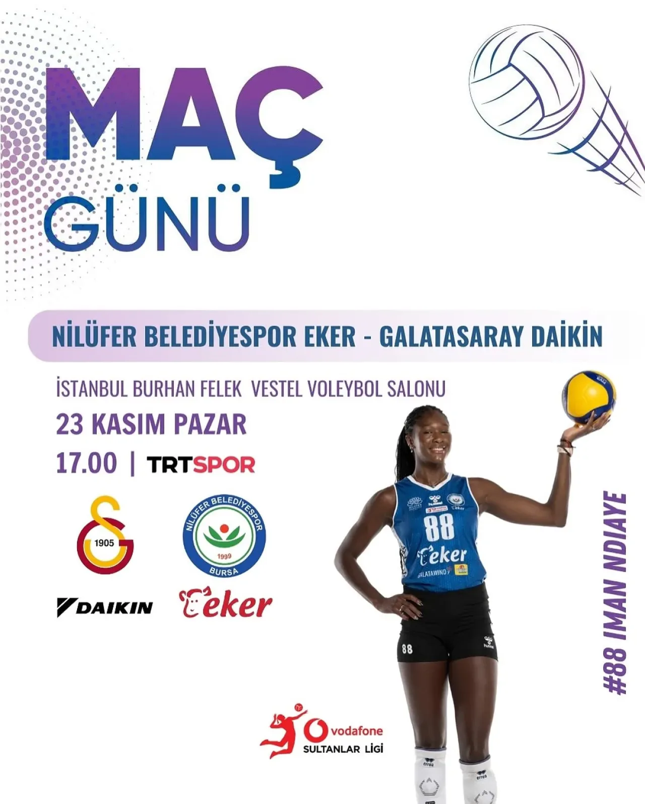 Bursa Nilüfer Belediyespor, Vodafone Sultanlar Ligi'nde Galatasaray Daikin ile Karşılaşıyor Bursa Nilüfer Belediyespor, Vodafone Sultanlar Ligi'nde Galatasaray Daikin ile Karşılaşıyor