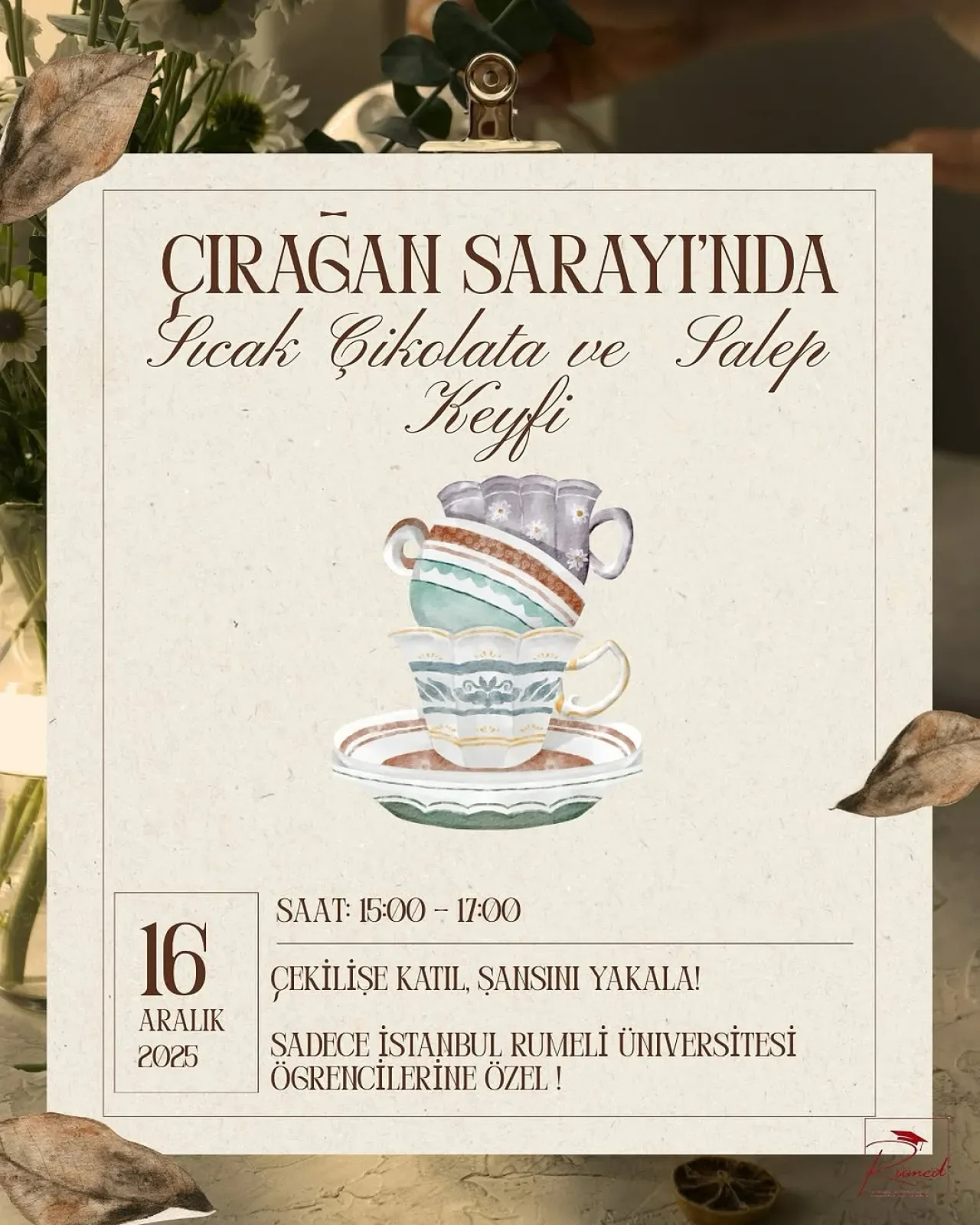 İstanbul Rumeli Üniversitesi'nden Öğrencilere Çırağan Sarayı'nda Sıcak Çikolata Keyfi İstanbul Rumeli Üniversitesi'nden Öğrencilere Çırağan Sarayı'nda Sıcak Çikolata Keyfi