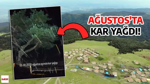 Amasya Boğalı Yaylası'nda Ağustos Ayında Kar Sürprizi