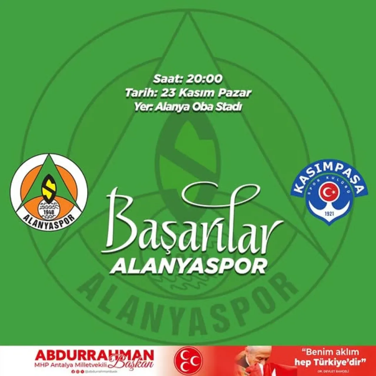 Alanyaspor, Süper Lig'in 13. Haftasında Kasımpaşa'yı Ağırlayacak Alanyaspor, Süper Lig'in 13. Haftasında Kasımpaşa'yı Ağırlayacak