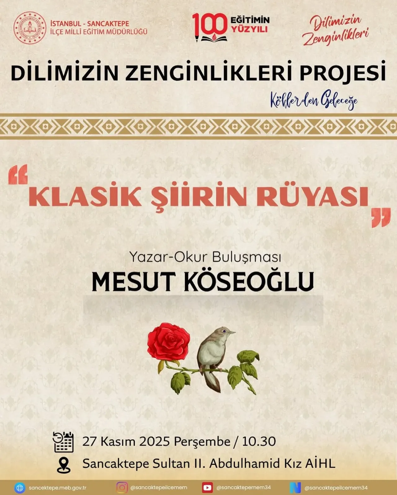 İstanbul Sancaktepe'de Öğrenciler Klasik Şiirle Buluşuyor İstanbul Sancaktepe'de Öğrenciler Klasik Şiirle Buluşuyor