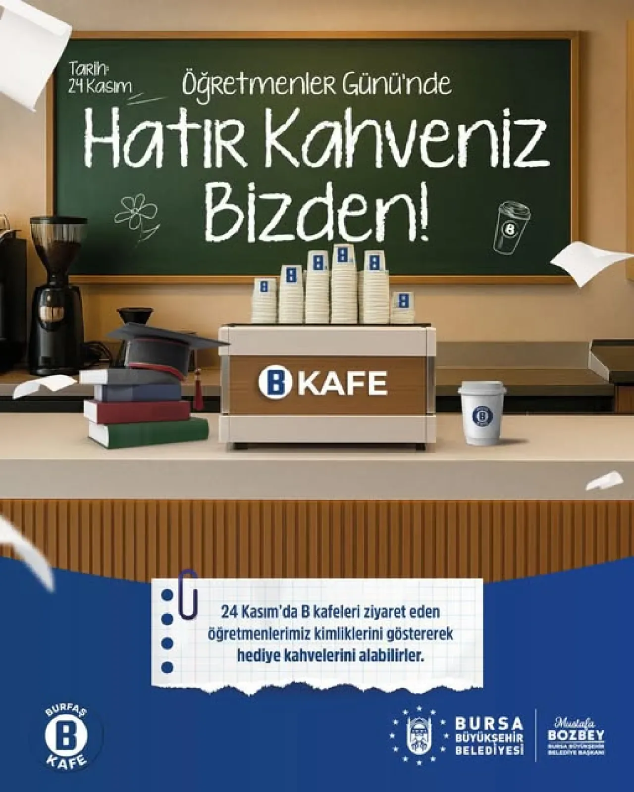 Bursa'da Öğretmenler Günü'nde Kahve İkramı Bursa'da Öğretmenler Günü'nde Kahve İkramı