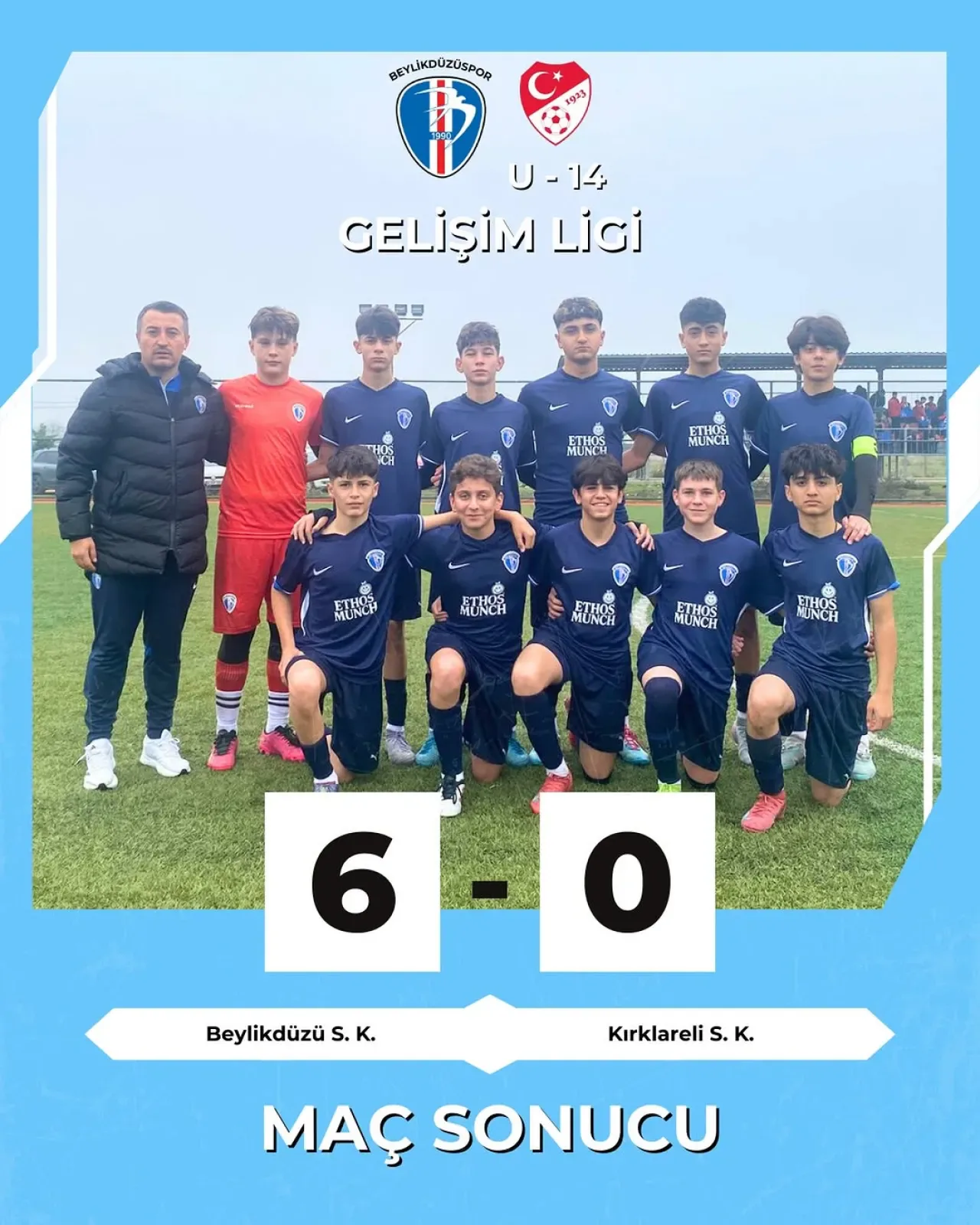 Beylikdüzü Spor Kulübü U14 Takımı, Kırklareli'ni 6-0 Mağlup Etti Beylikdüzü Spor Kulübü U14 Takımı, Kırklareli'ni 6-0 Mağlup Etti