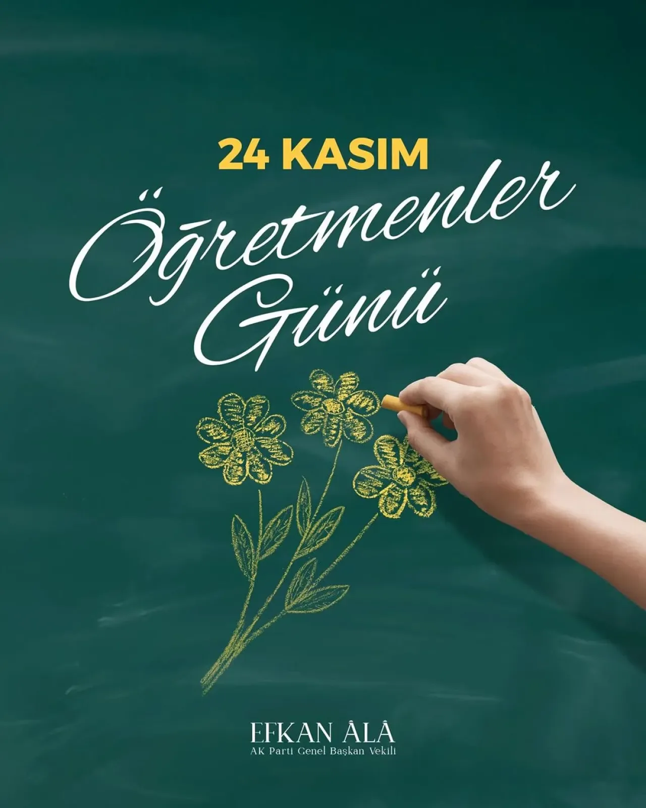 Efkan Ala, 24 Kasım Öğretmenler Günü'nü Kutladı Efkan Ala, 24 Kasım Öğretmenler Günü'nü Kutladı
