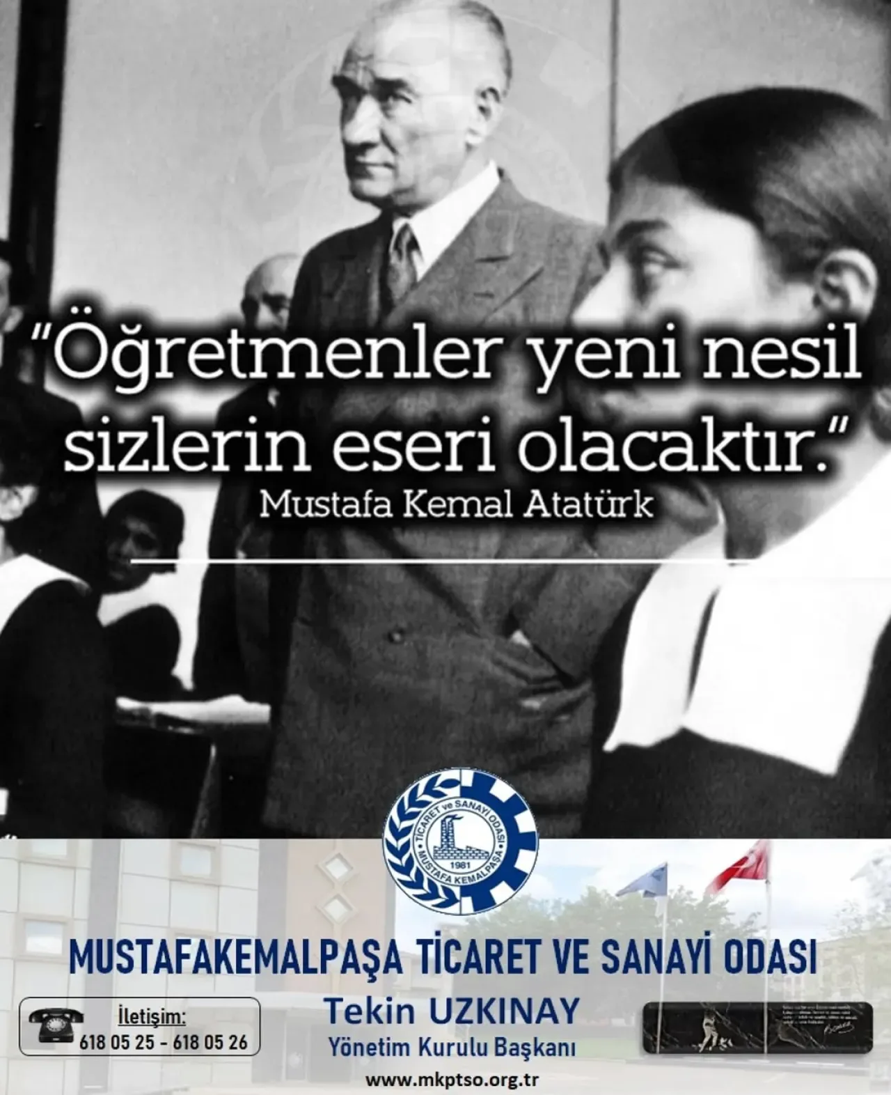 Mustafakemalpaşa TSO'dan 24 Kasım Öğretmenler Günü Mesajı Mustafakemalpaşa TSO'dan 24 Kasım Öğretmenler Günü Mesajı