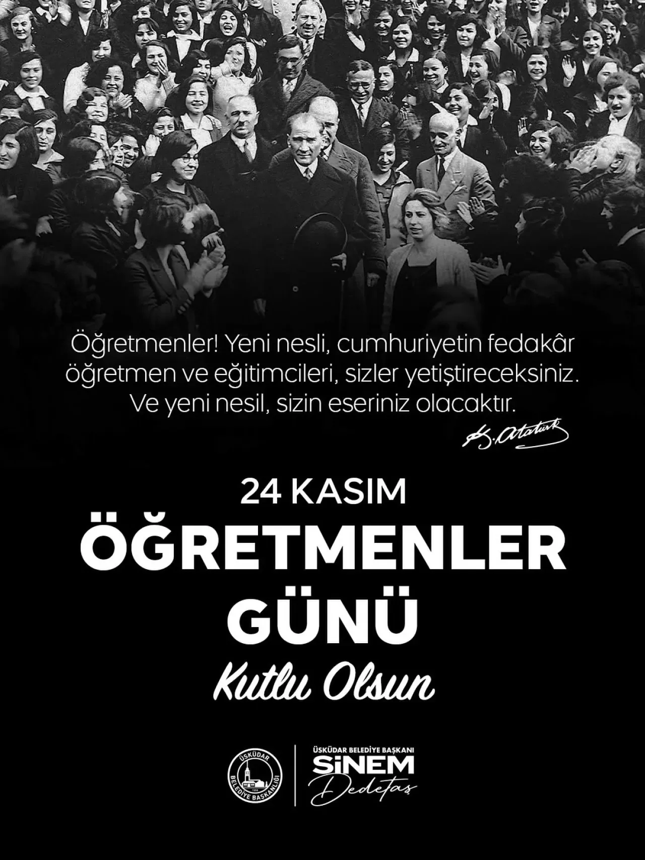 Üsküdar Belediye Başkanı Sinem Dedetaş'tan Öğretmenler Günü Mesajı Üsküdar Belediye Başkanı Sinem Dedetaş'tan Öğretmenler Günü Mesajı