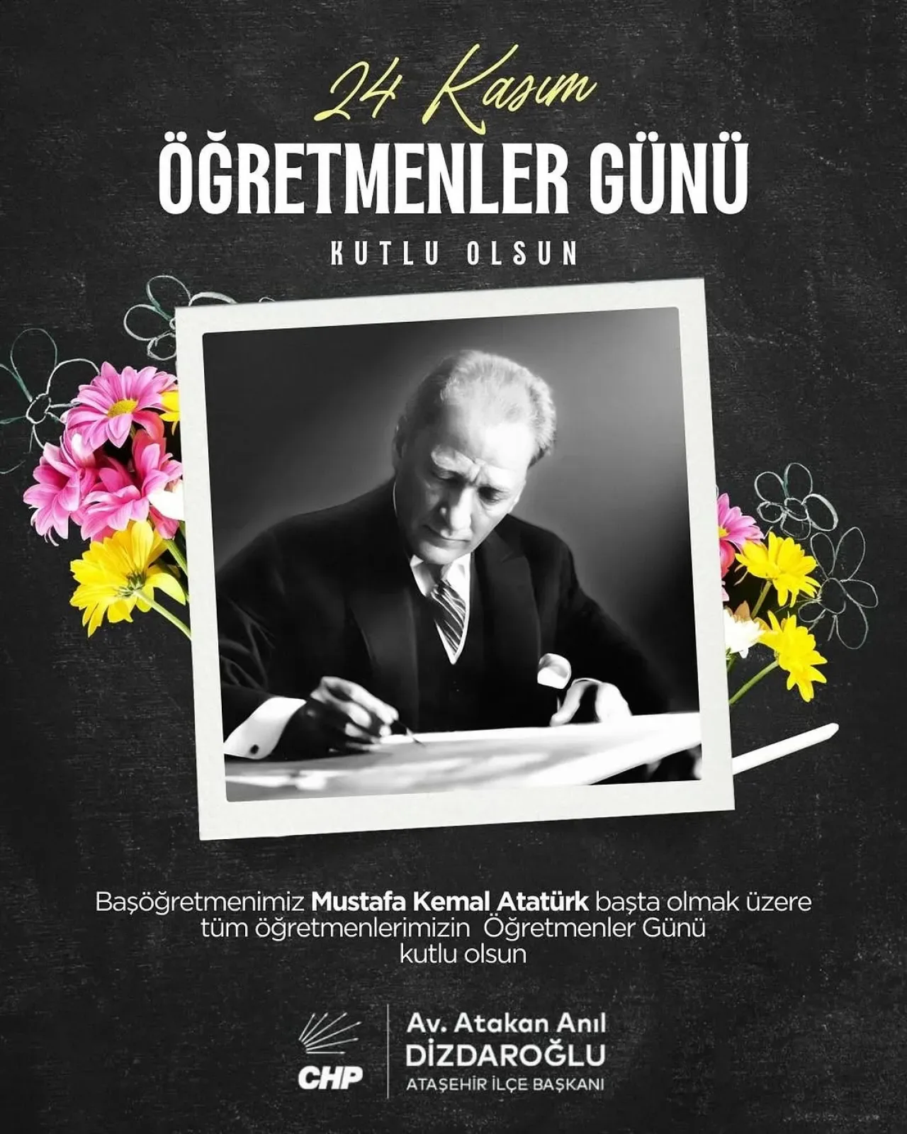 24 Kasım Öğretmenler Günü Kutlaması: CHP Ataşehir'den Anlamlı Mesaj 24 Kasım Öğretmenler Günü Kutlaması: CHP Ataşehir'den Anlamlı Mesaj