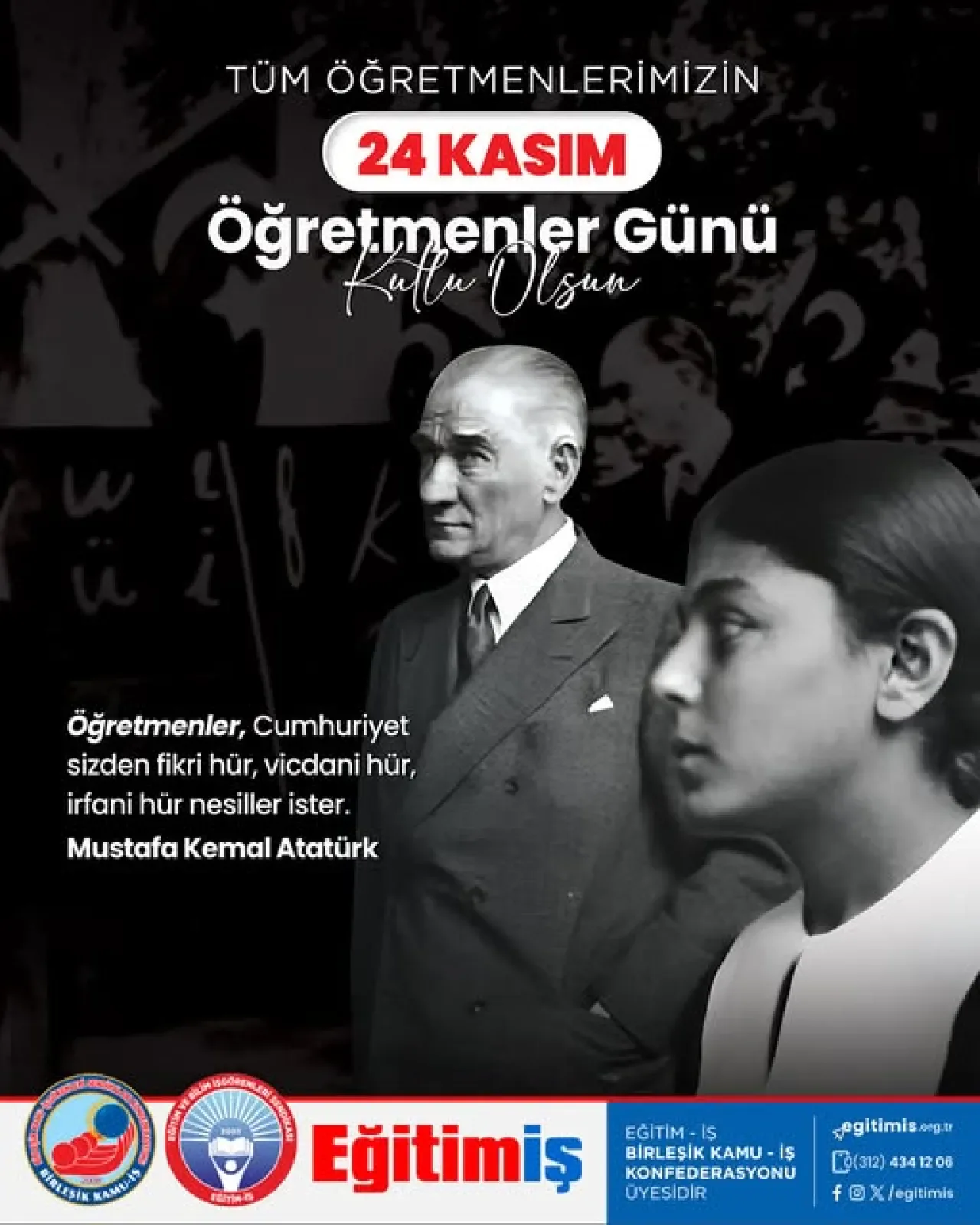 24 Kasım Öğretmenler Günü'nde Eğitim İş'ten Anlamlı Mesaj 24 Kasım Öğretmenler Günü'nde Eğitim İş'ten Anlamlı Mesaj
