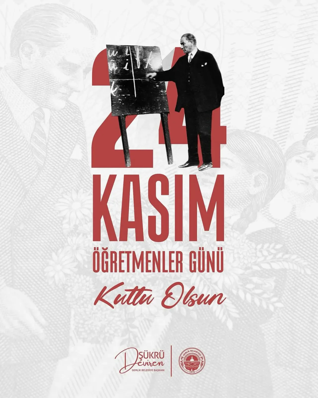 Gemlik Belediye Başkanı Şükrü Deviren'den 24 Kasım Öğretmenler Günü Mesajı Gemlik Belediye Başkanı Şükrü Deviren'den 24 Kasım Öğretmenler Günü Mesajı