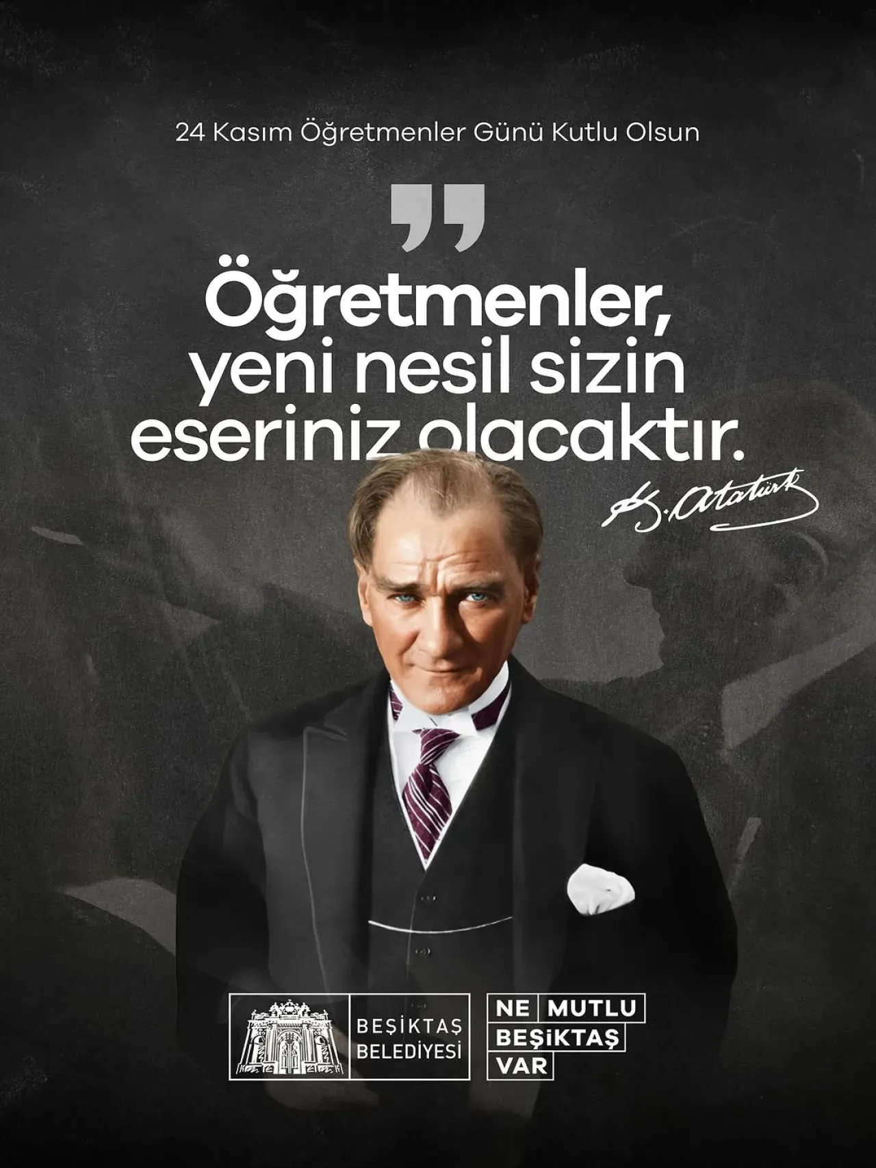 Beşiktaş Belediyesi'nden 24 Kasım Öğretmenler Günü Mesajı: Yarınları İnşa Edenlere Minnet Beşiktaş Belediyesi'nden 24 Kasım Öğretmenler Günü Mesajı: Yarınları İnşa Edenlere Minnet