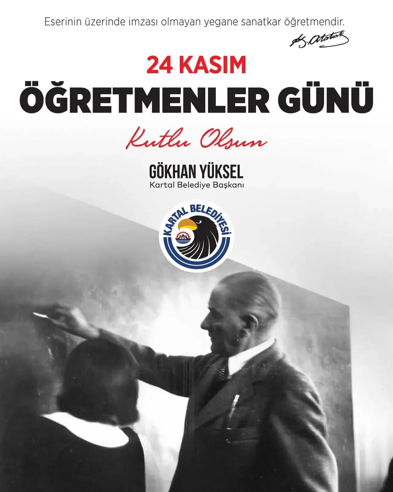 Kartal Belediyesi'nden 24 Kasım Öğretmenler Günü Mesajı Kartal Belediyesi'nden 24 Kasım Öğretmenler Günü Mesajı