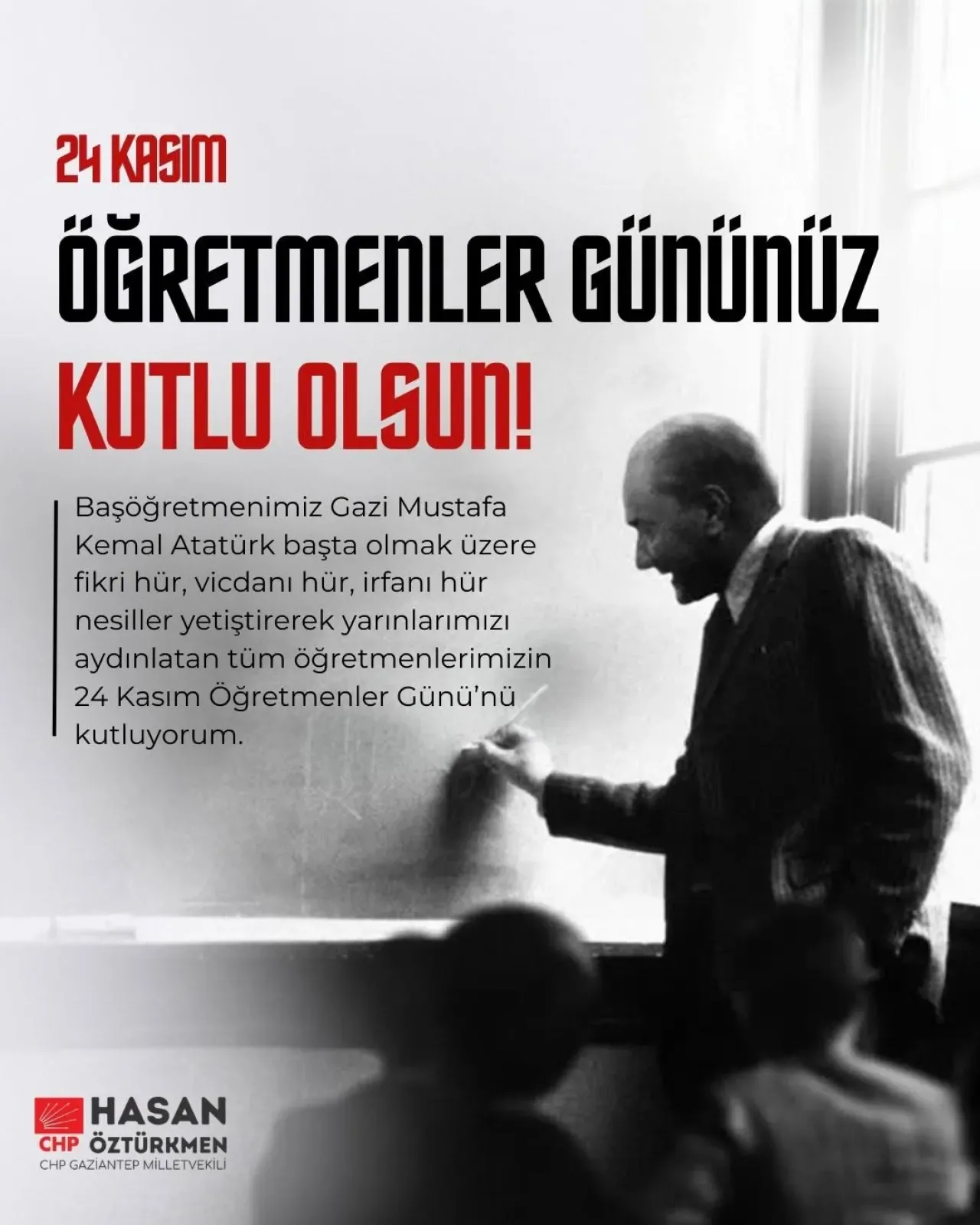 Gaziantep Milletvekili Öztürkmen, Öğretmenler Günü Mesajı Yayımladı Gaziantep Milletvekili Öztürkmen, Öğretmenler Günü Mesajı Yayımladı