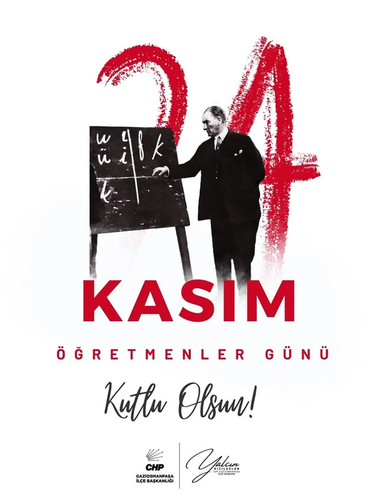 Gaziosmanpaşa'da 24 Kasım Öğretmenler Günü Kutlaması ve Atatürk Anması Gaziosmanpaşa'da 24 Kasım Öğretmenler Günü Kutlaması ve Atatürk Anması