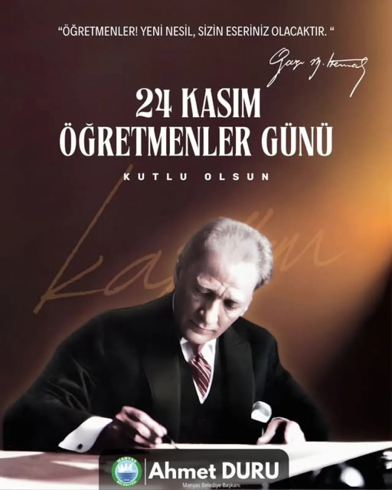 Manyas'ta 24 Kasım Öğretmenler Günü Kutlaması: "Fikri Hür, Vicdanı Hür, İrfanı Hür Nesiller" Vurgusu Manyas'ta 24 Kasım Öğretmenler Günü Kutlaması: "Fikri Hür, Vicdanı Hür, İrfanı Hür Nesiller" Vurgusu
