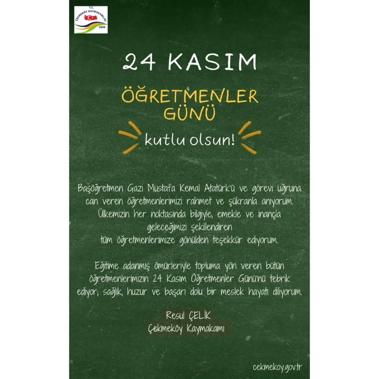 İstanbul Çekmeköy'de 24 Kasım Öğretmenler Günü Kutlandı İstanbul Çekmeköy'de 24 Kasım Öğretmenler Günü Kutlandı