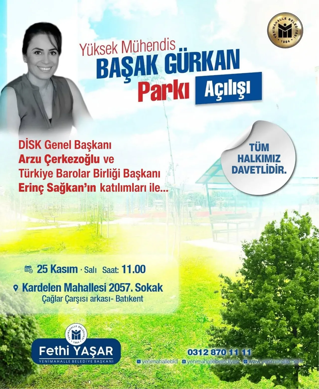 Başak Gürkan'ın Anısı, Yenimahalle'de Bir Parkta Yaşatılacak Başak Gürkan'ın Anısı, Yenimahalle'de Bir Parkta Yaşatılacak