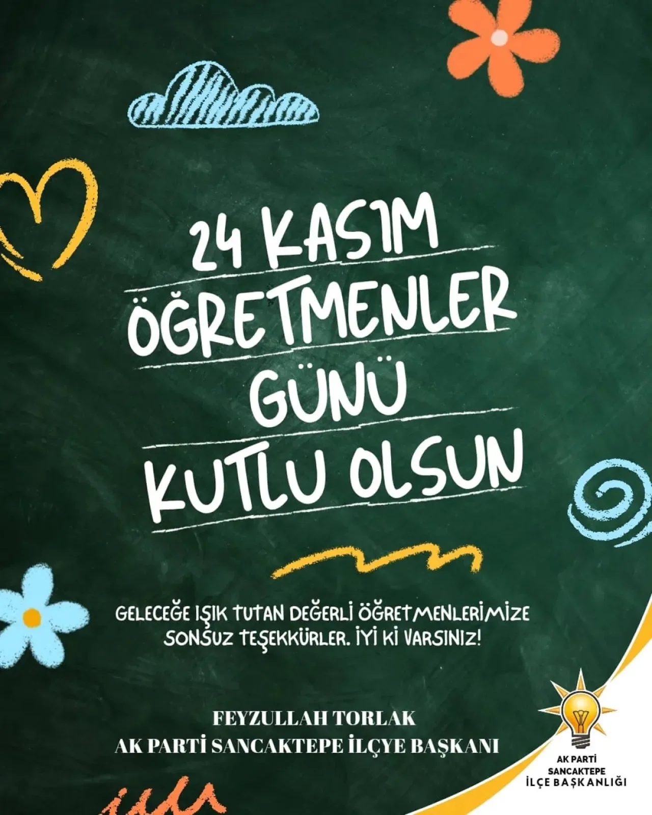 Abdullah Özdemir'den 24 Kasım Öğretmenler Günü Mesajı Abdullah Özdemir'den 24 Kasım Öğretmenler Günü Mesajı