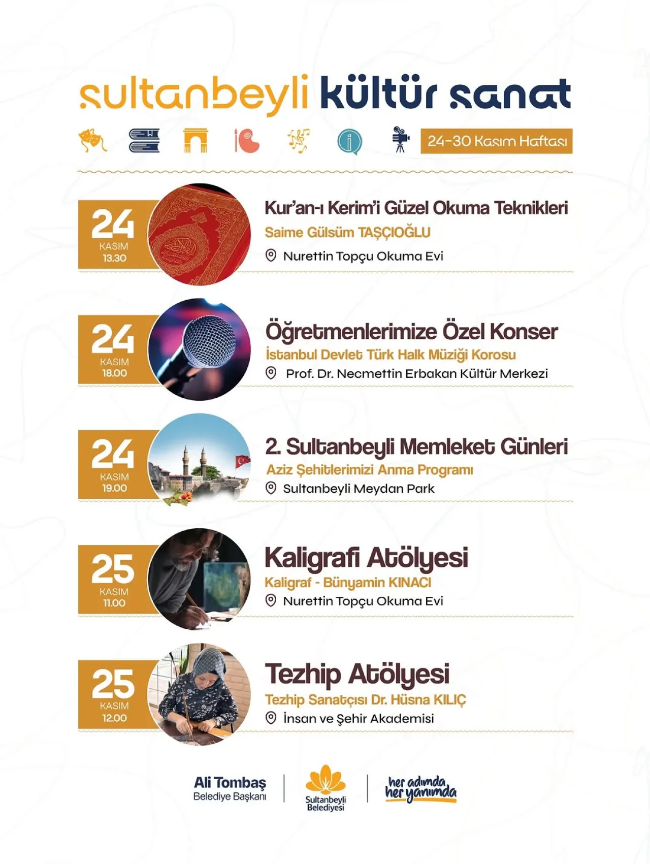 Sultanbeyli'de Bu Haftanın Kültür ve Sanat Etkinlikleri Sultanbeyli'de Bu Haftanın Kültür ve Sanat Etkinlikleri