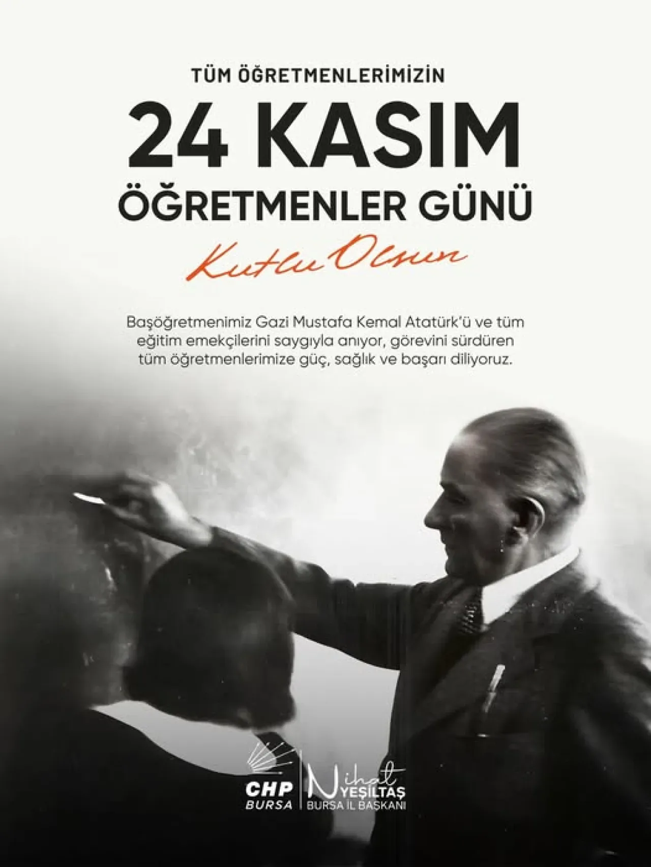 CHP Bursa, 24 Kasım Öğretmenler Günü'nü Kutladı CHP Bursa, 24 Kasım Öğretmenler Günü'nü Kutladı