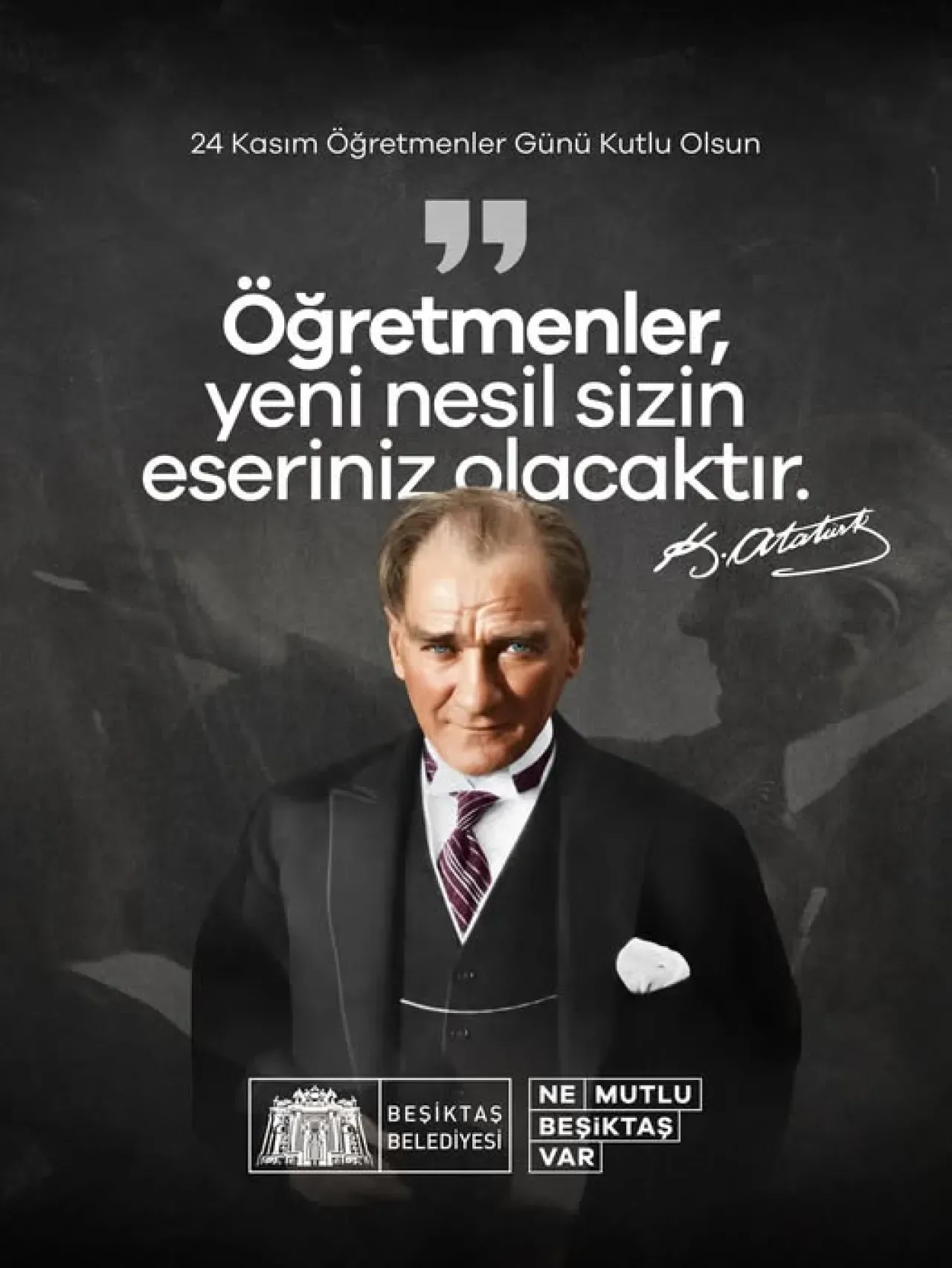 Beşiktaş Belediyesi'nden 24 Kasım Öğretmenler Günü Mesajı: Yarınları İnşa Eden Ellere Minnettarlık Beşiktaş Belediyesi'nden 24 Kasım Öğretmenler Günü Mesajı: Yarınları İnşa Eden Ellere Minnettarlık