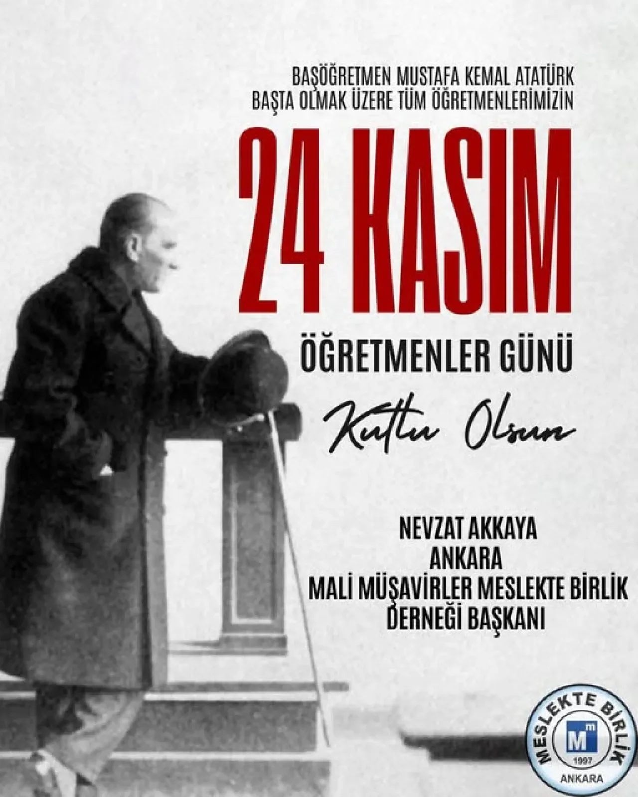 Ankara SMMMO'dan 24 Kasım Öğretmenler Günü Mesajı Ankara SMMMO'dan 24 Kasım Öğretmenler Günü Mesajı