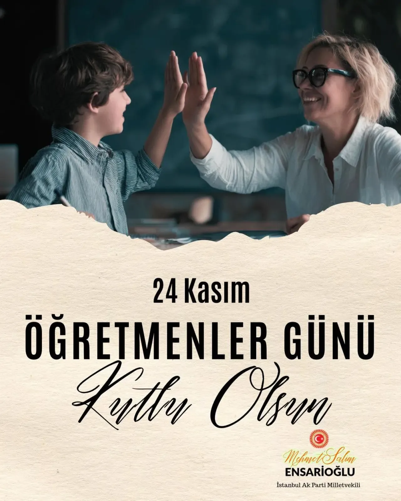 İYİ Partili Ensarioğlu, 24 Kasım Öğretmenler Günü'nü Kutladı İYİ Partili Ensarioğlu, 24 Kasım Öğretmenler Günü'nü Kutladı