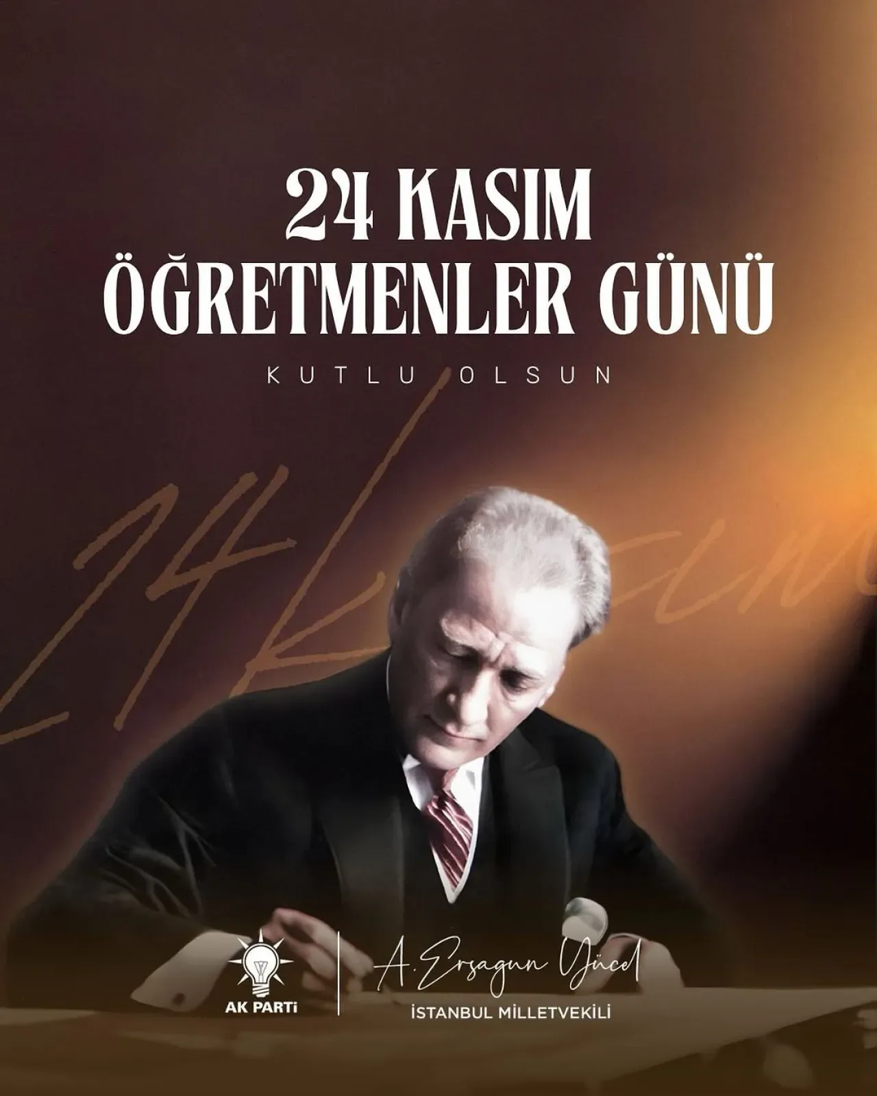 İYİ Partili Ahmet Ersagun Yücel'den 24 Kasım Öğretmenler Günü Mesajı İYİ Partili Ahmet Ersagun Yücel'den 24 Kasım Öğretmenler Günü Mesajı