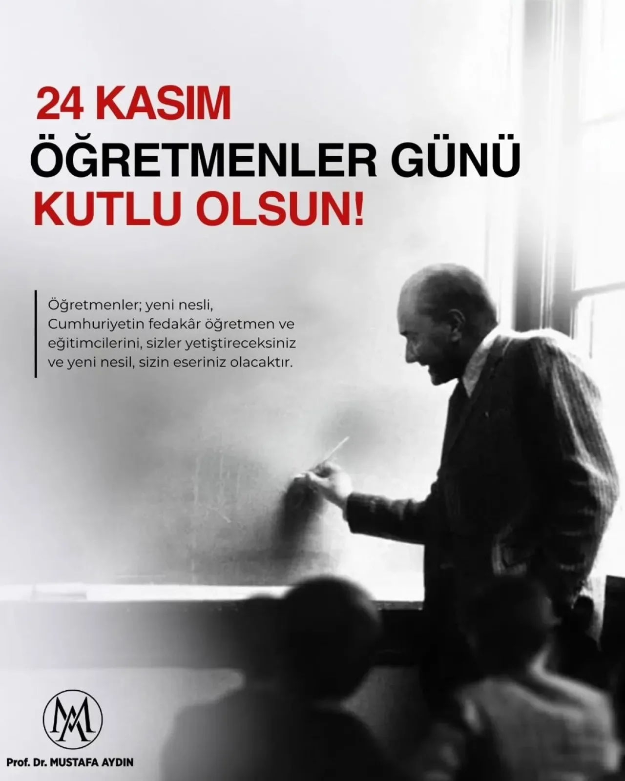 Öğretmenler Günü'nde Anlamlı Mesaj: Prof. Dr. Mustafa Aydın'dan Minnet ve Saygı Dolu Sözler Öğretmenler Günü'nde Anlamlı Mesaj: Prof. Dr. Mustafa Aydın'dan Minnet ve Saygı Dolu Sözler