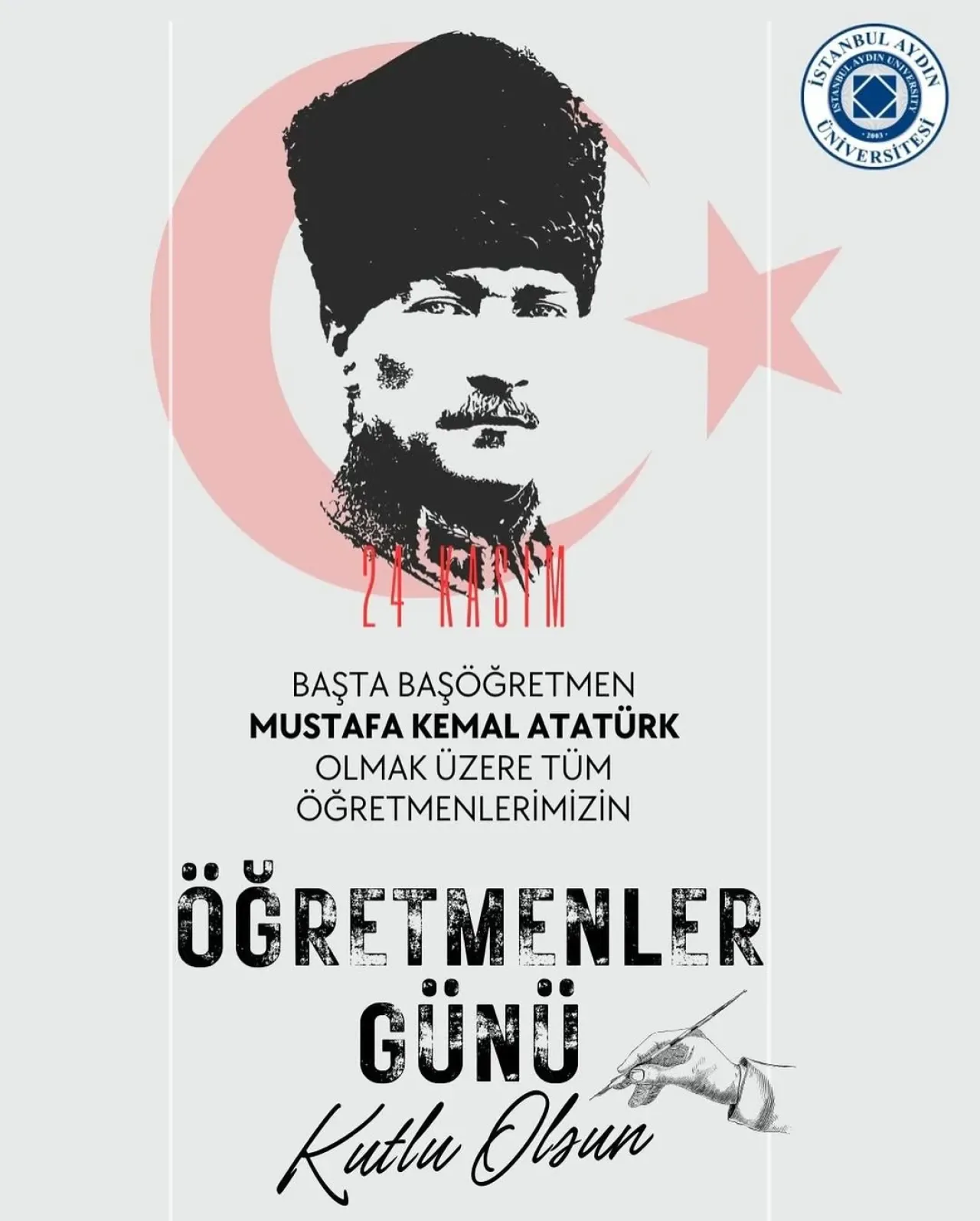 İstanbul Aydın Üniversitesi'nden 24 Kasım Öğretmenler Günü Mesajı İstanbul Aydın Üniversitesi'nden 24 Kasım Öğretmenler Günü Mesajı