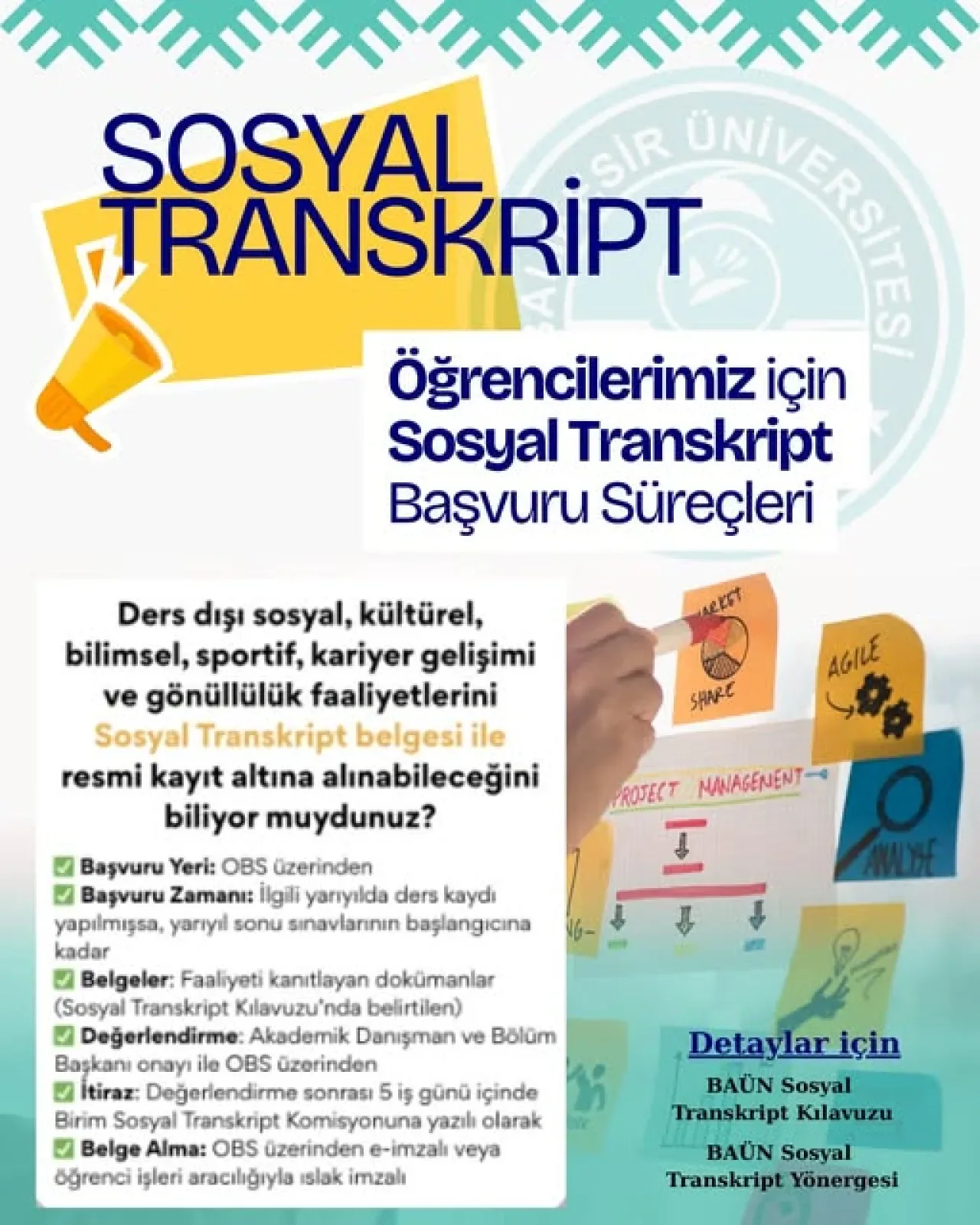 Balıkesir Üniversitesi'nde Sosyal Transkript Başvuruları Başladı Balıkesir Üniversitesi'nde Sosyal Transkript Başvuruları Başladı