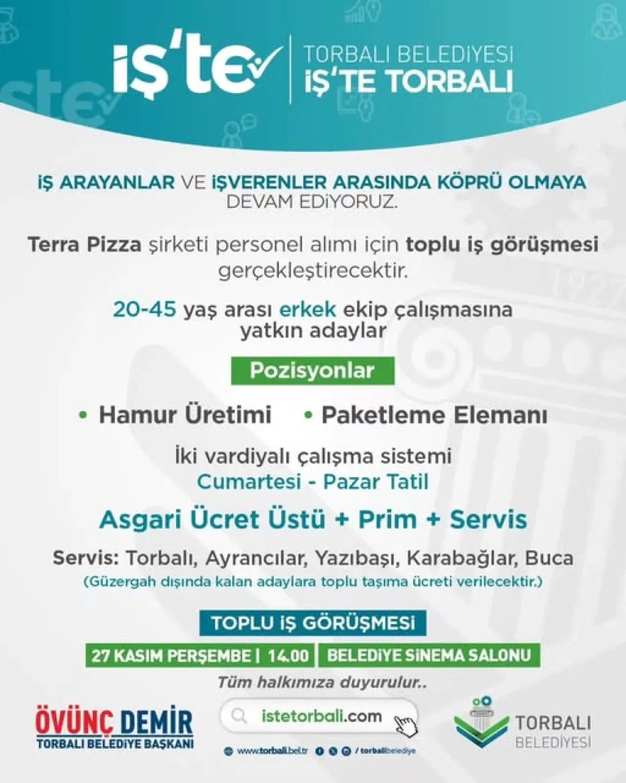 Torbalı Belediyesi, İş Arayan ve İşverenleri Buluşturuyor Torbalı Belediyesi, İş Arayan ve İşverenleri Buluşturuyor