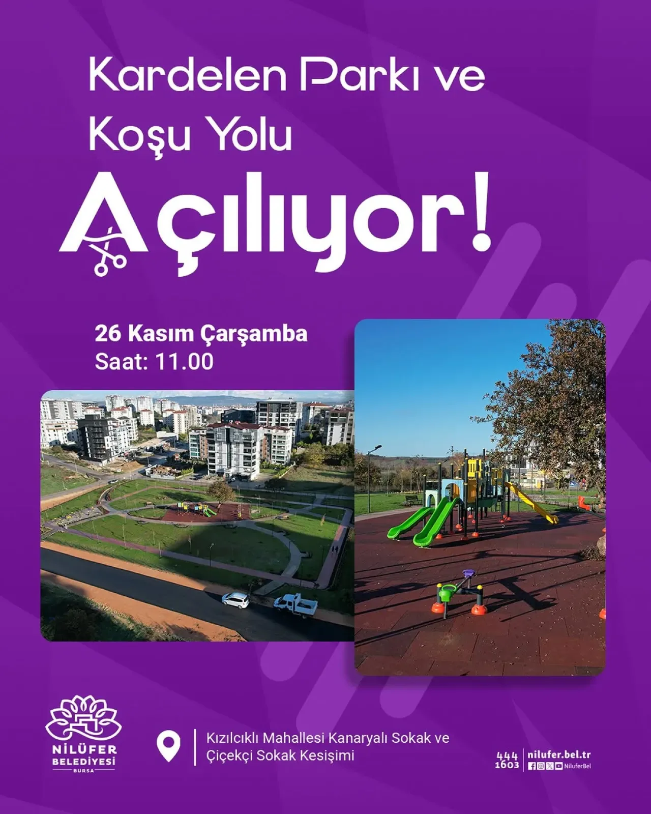 Nilüfer'e Yeni Bir Yaşam Alanı: Kardelen Parkı ve Koşu Yolu Açılıyor Nilüfer'e Yeni Bir Yaşam Alanı: Kardelen Parkı ve Koşu Yolu Açılıyor