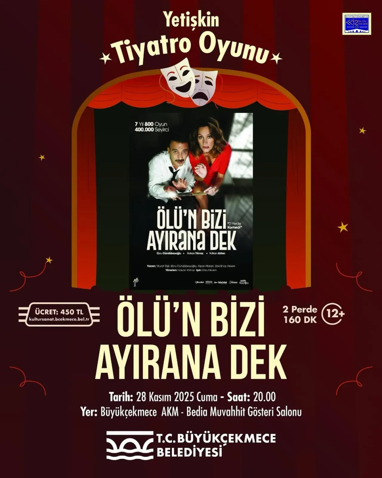 Büyükçekmece'de Gerilim ve Komediyi Buluşturan Oyun: "Ölün Bizi Ayırana Dek" Büyükçekmece'de Gerilim ve Komediyi Buluşturan Oyun: "Ölün Bizi Ayırana Dek"