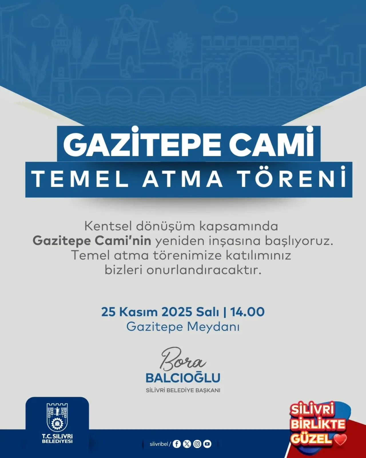Silivri'de Gazitepe Camii'nin Temelleri Atılıyor: Depreme Dayanıklı Modern Cami Silivri'de Gazitepe Camii'nin Temelleri Atılıyor: Depreme Dayanıklı Modern Cami