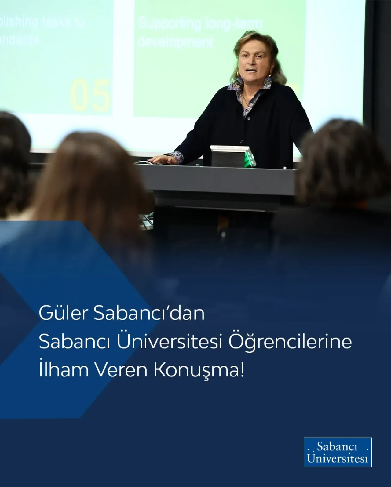 Güler Sabancı, Üniversitenin Yüksek Lisans Öğrencileriyle Buluştu Güler Sabancı, Üniversitenin Yüksek Lisans Öğrencileriyle Buluştu