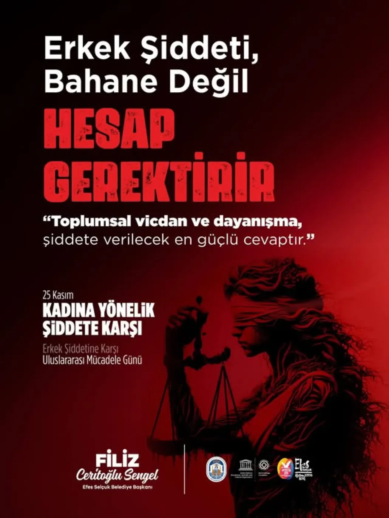 İzmir Selçuk Belediyesi'nden 25 Kasım'da Erkek Şiddetine Karşı Güçlü Mesaj İzmir Selçuk Belediyesi'nden 25 Kasım'da Erkek Şiddetine Karşı Güçlü Mesaj