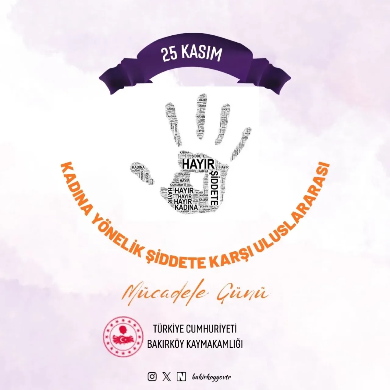 Bakırköy'de 25 Kasım'da Kadına Yönelik Şiddetle Mücadele Farkındalık Mesajı Bakırköy'de 25 Kasım'da Kadına Yönelik Şiddetle Mücadele Farkındalık Mesajı