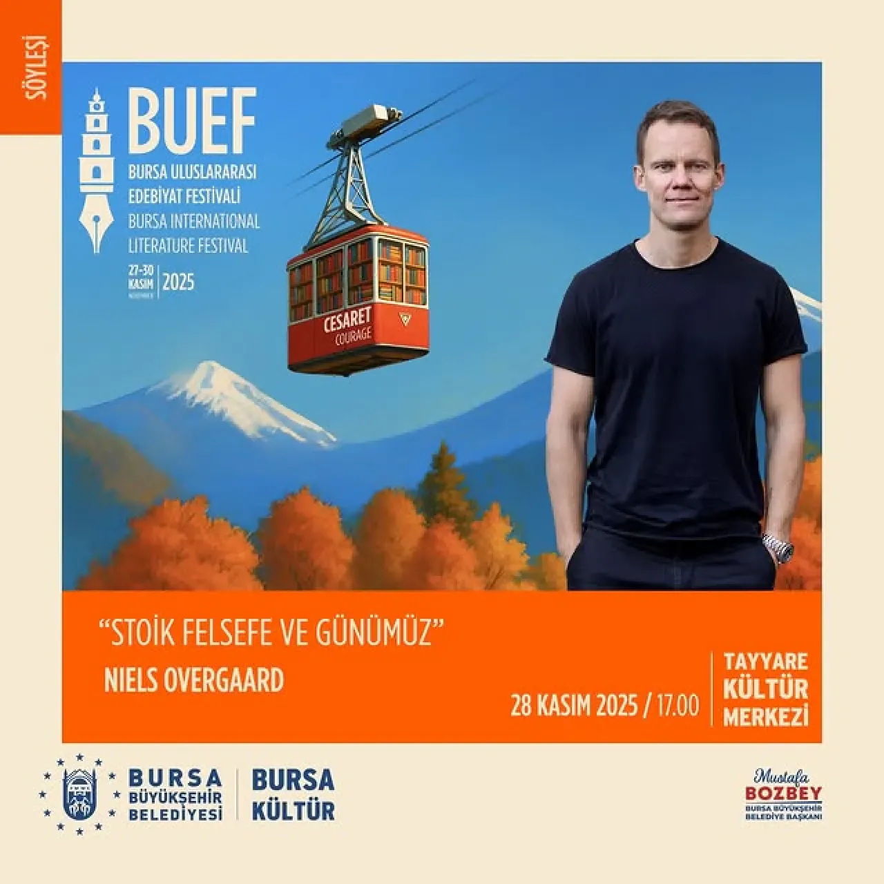 Danimarkalı Yazar Niels Overgaard Bursa'da Stoik Felsefeyi Anlatacak Danimarkalı Yazar Niels Overgaard Bursa'da Stoik Felsefeyi Anlatacak